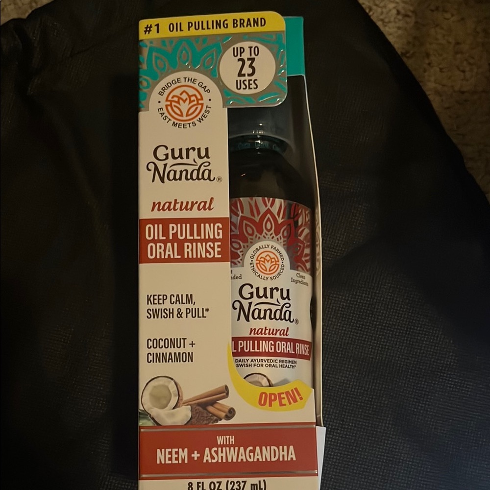 Guru Nanda Oil Pulling Oral Rinse with Coconut & Cinnamon